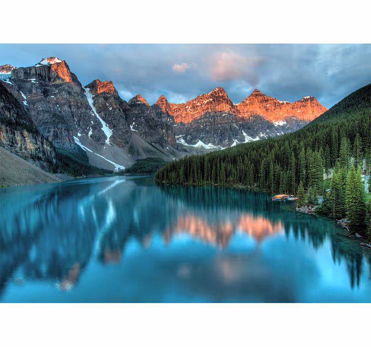 Landscape wall mural grand alpine lake - TenStickers