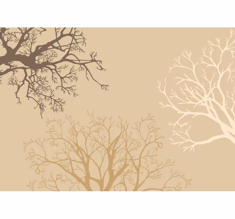 Elegant Branch Silhouettes wall mural trees - TenStickers