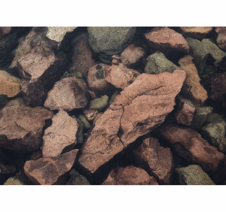 Mural stone wall with rocky texture design - TenStickers