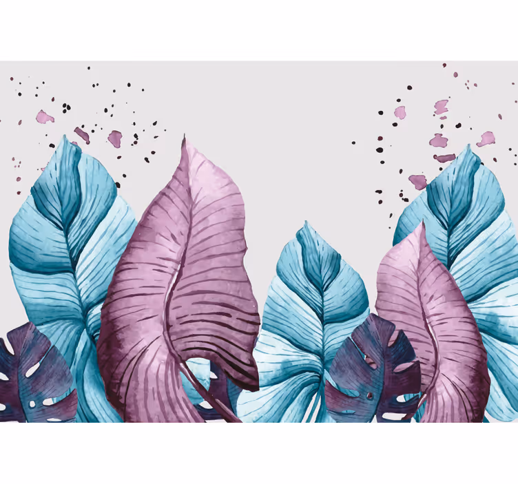 Wall mural nature large leaf designs - TenStickers