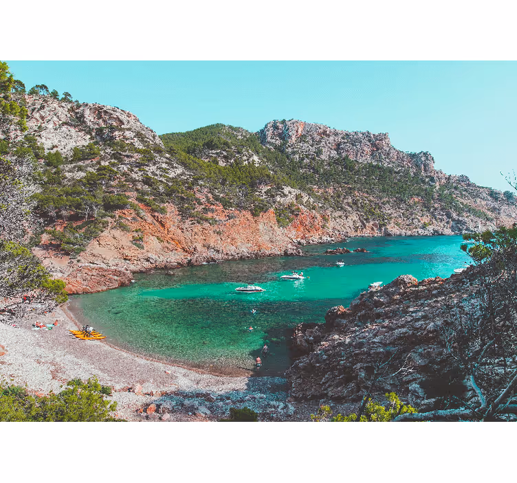 Cove seaside view landscape wall mural - TenStickers