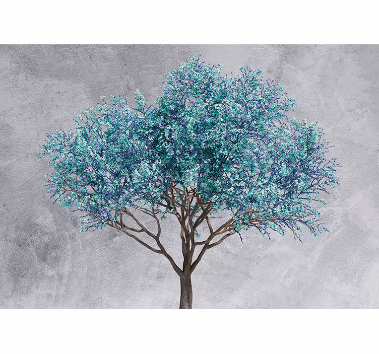 Wall mural trees stylized leafy tree - TenStickers