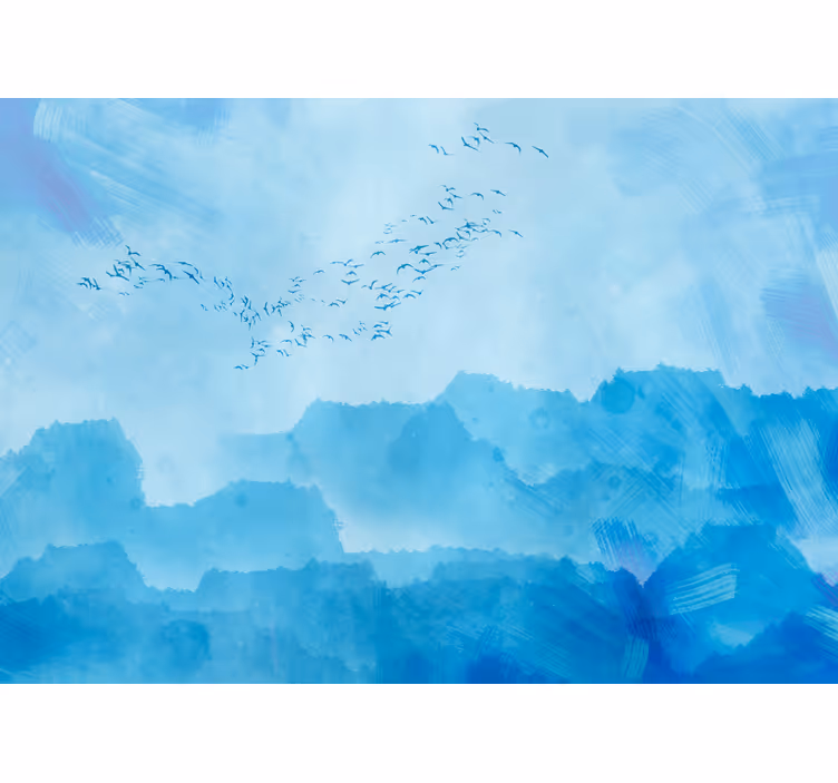 Birds Flying High wall mural nature - TenStickers