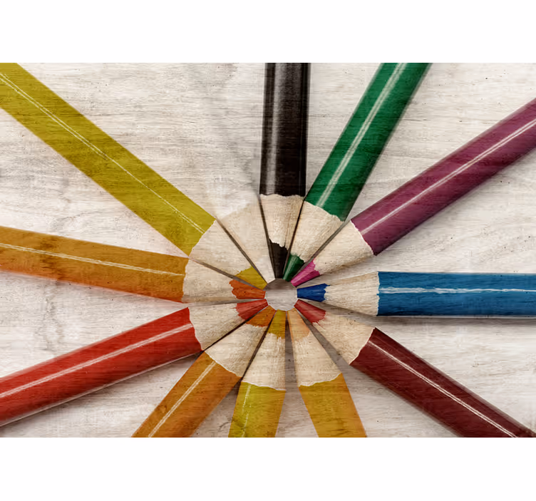Quote wall mural colorful pencil display - TenStickers