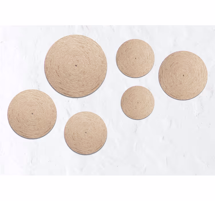 Texture wall mural natural circle designs - TenStickers