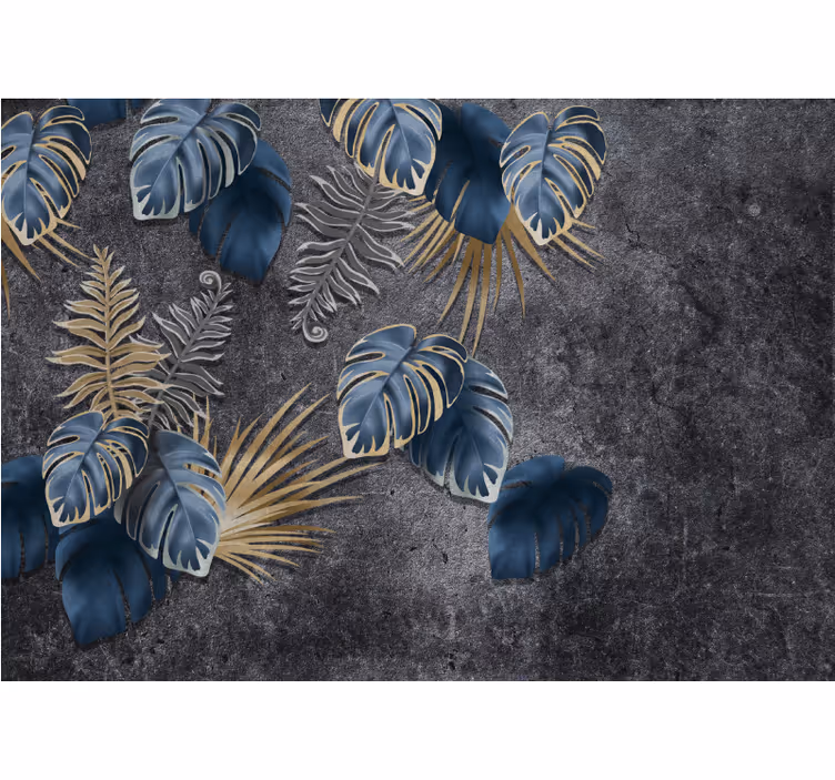 Wall mural nature foliage detailing - TenStickers