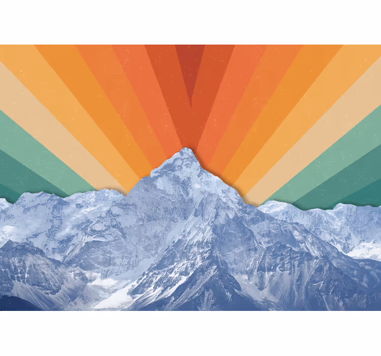Wall mural mountain sunrise mountain peaks - TenStickers