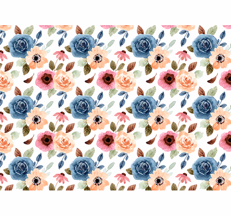 Flower wall mural floral composition design - TenStickers