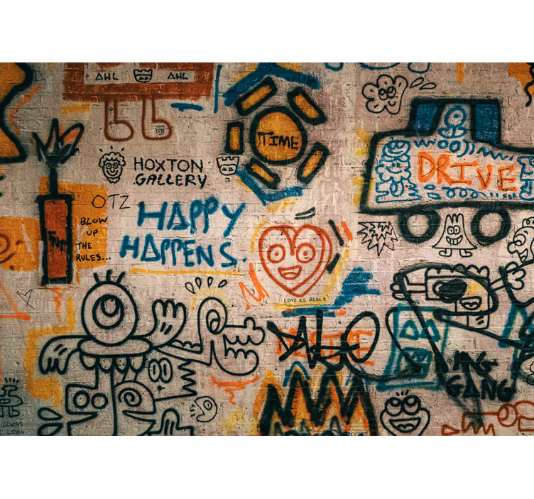 Colorful street art graffiti wall mural - TenStickers