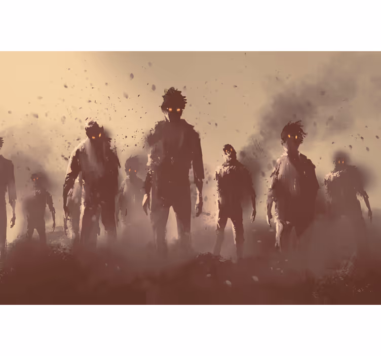 Zombies walking wall mural - TenStickers