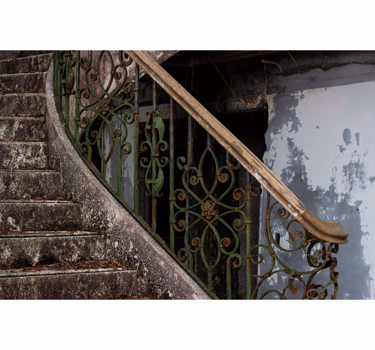 Abandoned stairway retro mural - TenStickers