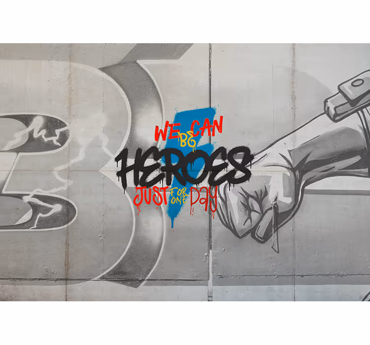 We can be heroes urban wall murals - TenStickers