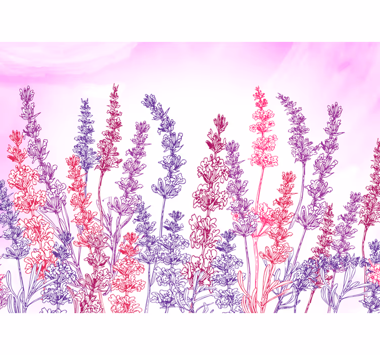 French lavander flowers wall mural - TenStickers