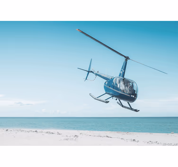 Helicopter Beach wall mural - TenStickers