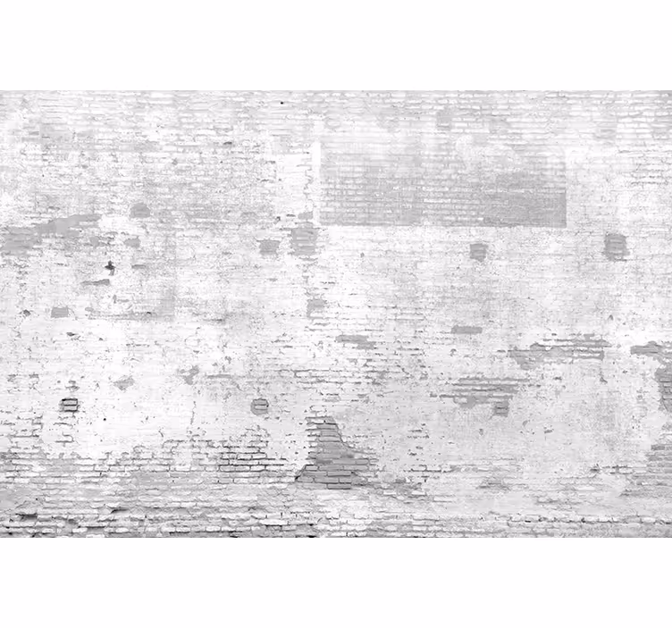 Old white brick wall mural - TenStickers