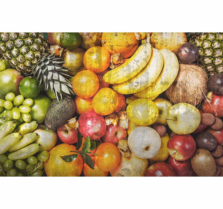 Fruit on stone wall mural - TenStickers