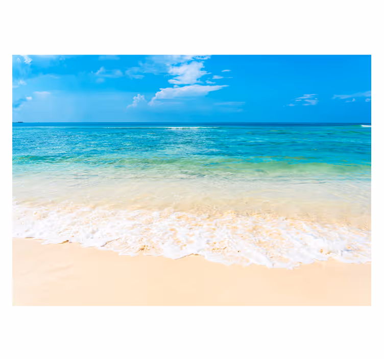 crystal clear beach under the sea mural - TenStickers