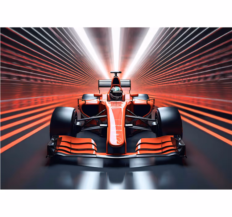 Red Formula 1 wall mural for teenager - TenStickers