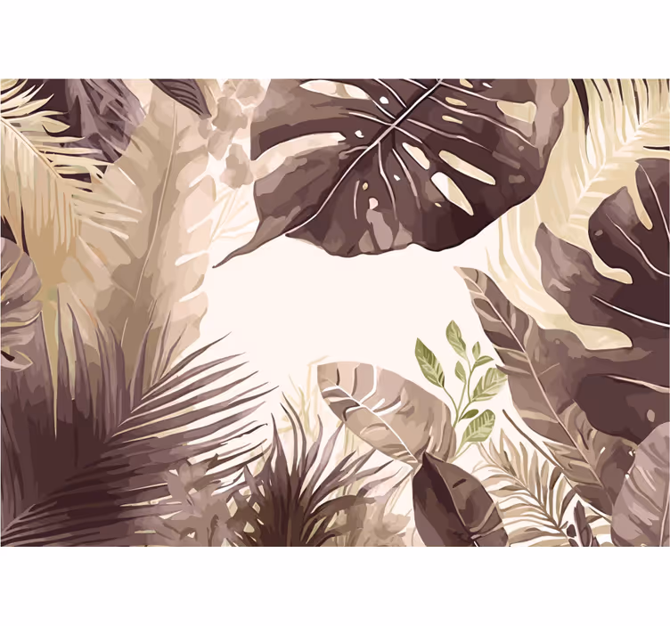 Tropical plants Bathroom Wall Mural - TenStickers