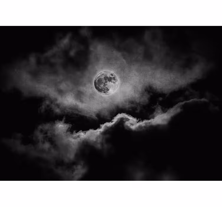 Moonlit night sky wall mural - TenStickers