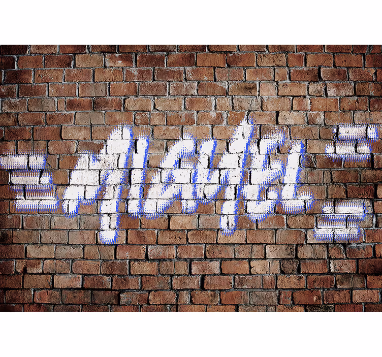 Brick Graffiti With Name Teenage Wall Mural - TenStickers
