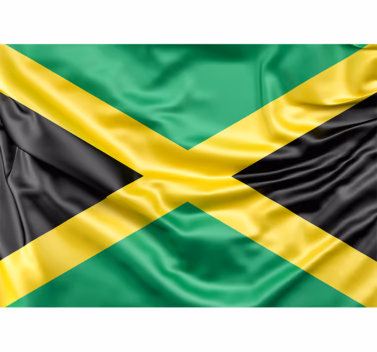 jamaican flag wall mural - TenStickers