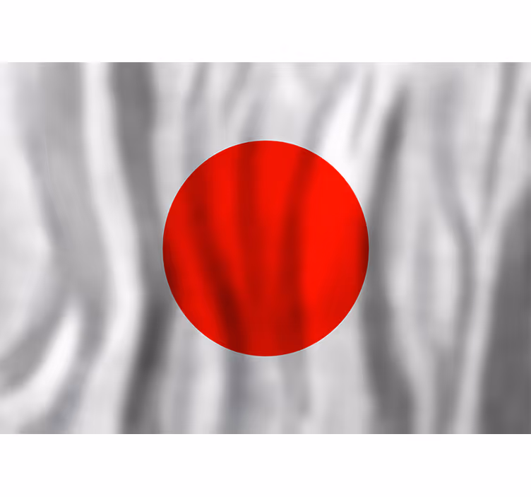 japanese flag wall mural - TenStickers