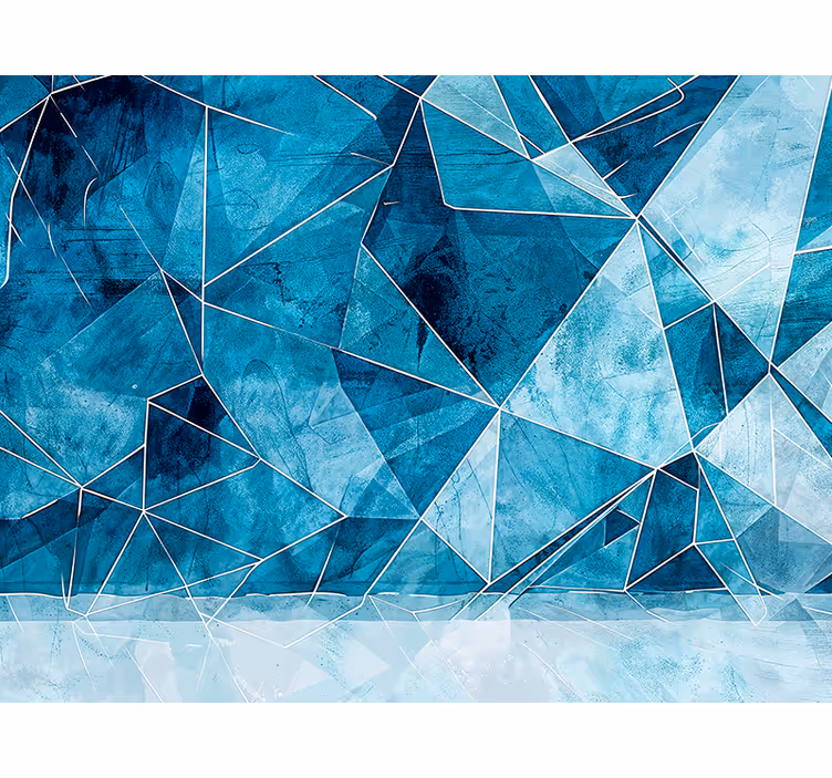 Geometric blue texture wall mural - TenStickers
