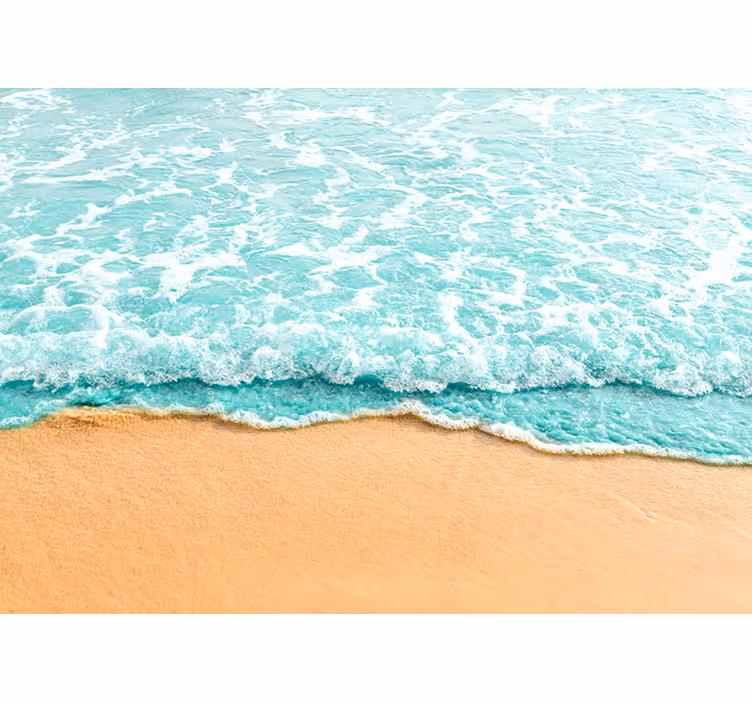 Serene Shoreline Scene under the sea wall mural - TenStickers