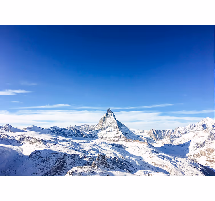 Alpine Panorama View wall mural mountain - TenStickers