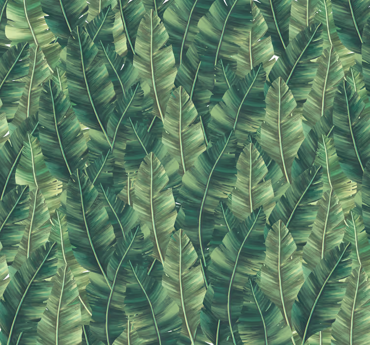 Big leaves nature living room wallpaper - TenStickers