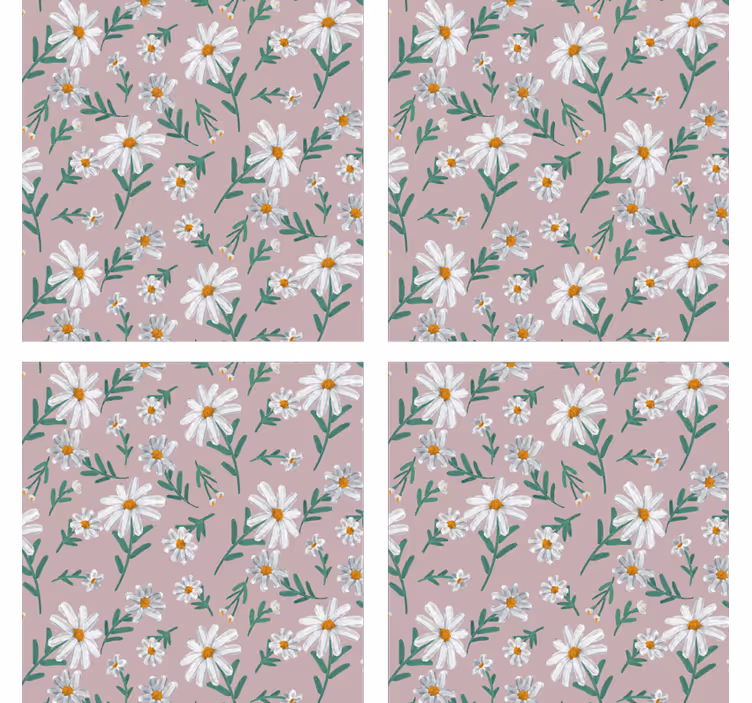 Texture coasters floral pattern background - TenStickers