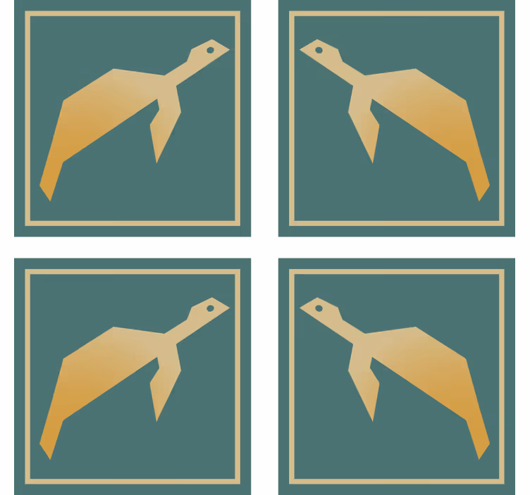 Modern coasters in geometric animal designs - TenStickers