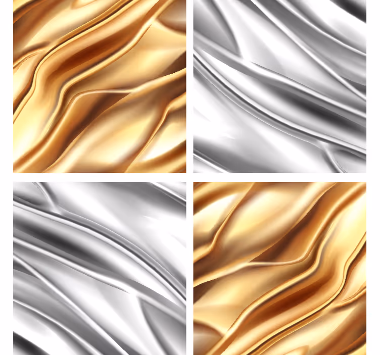 Texture coasters lustrous metallic waves - TenStickers