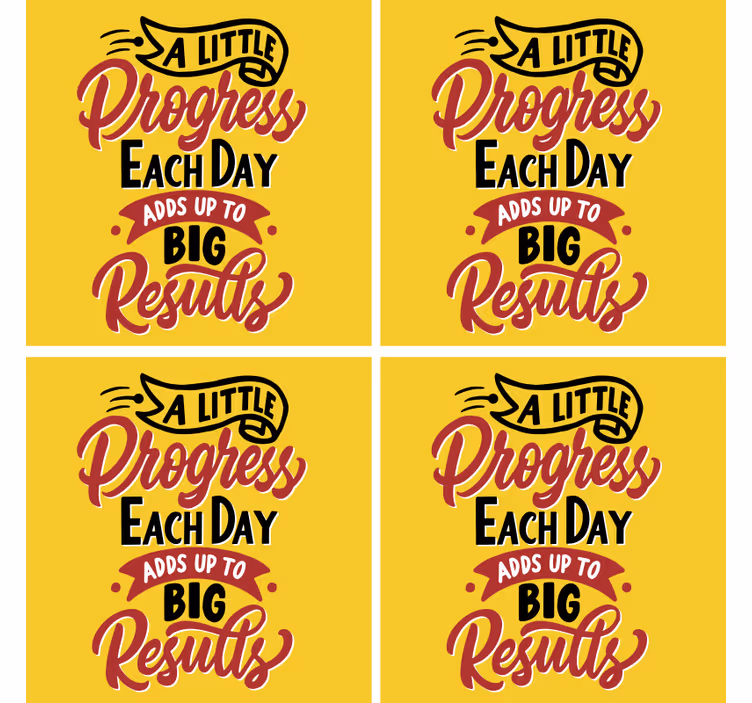 Text coasters with inspirational quote art - TenStickers