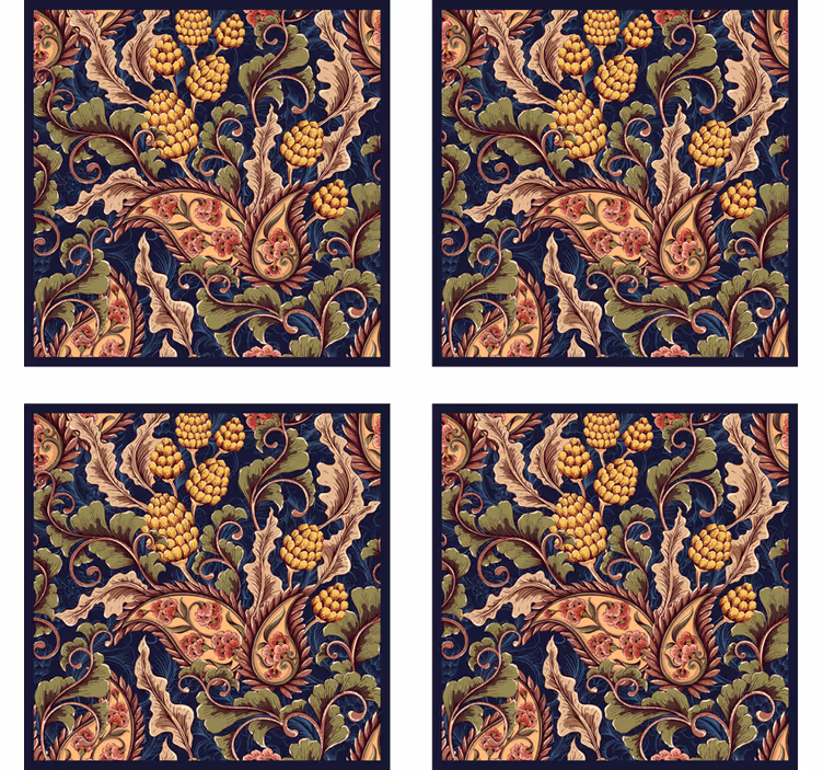 Realistic Paisley Illustration drink coaster - TenStickers