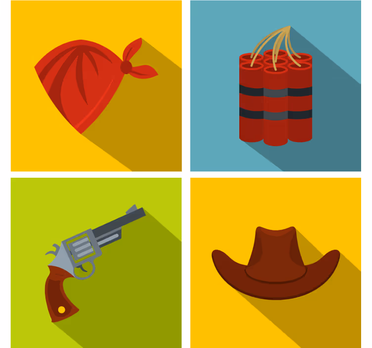 Geek coasters cowboy hat and dynamite - TenStickers