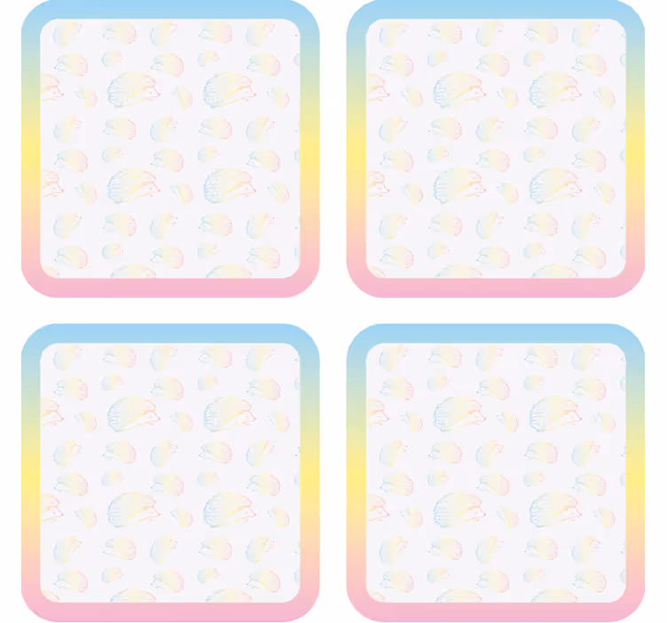 Personalisable coasters with colorful jellyfish design - TenStickers