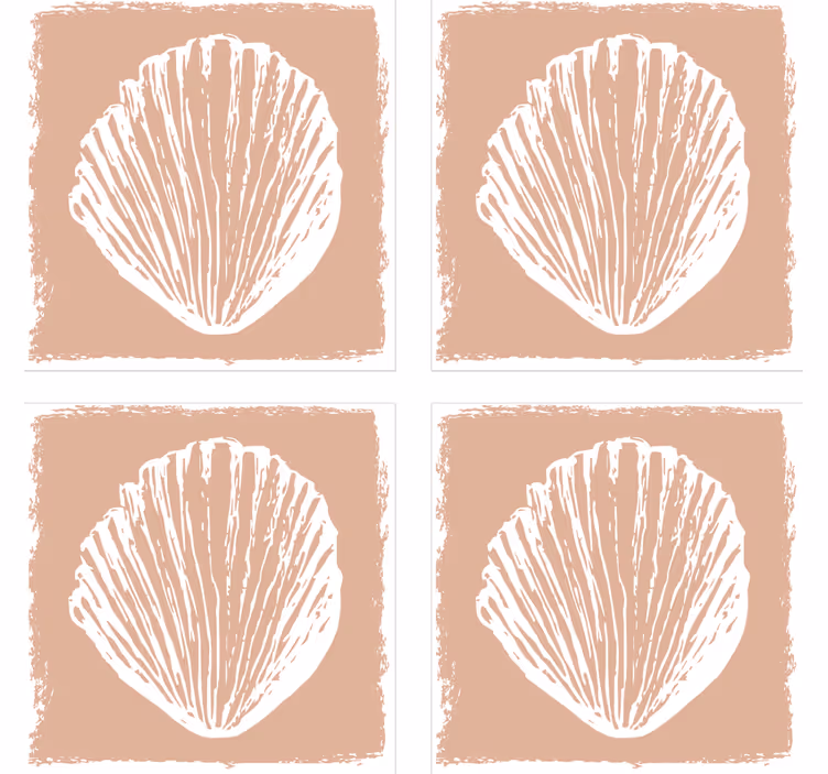 Texture coasters shell pattern design - TenStickers
