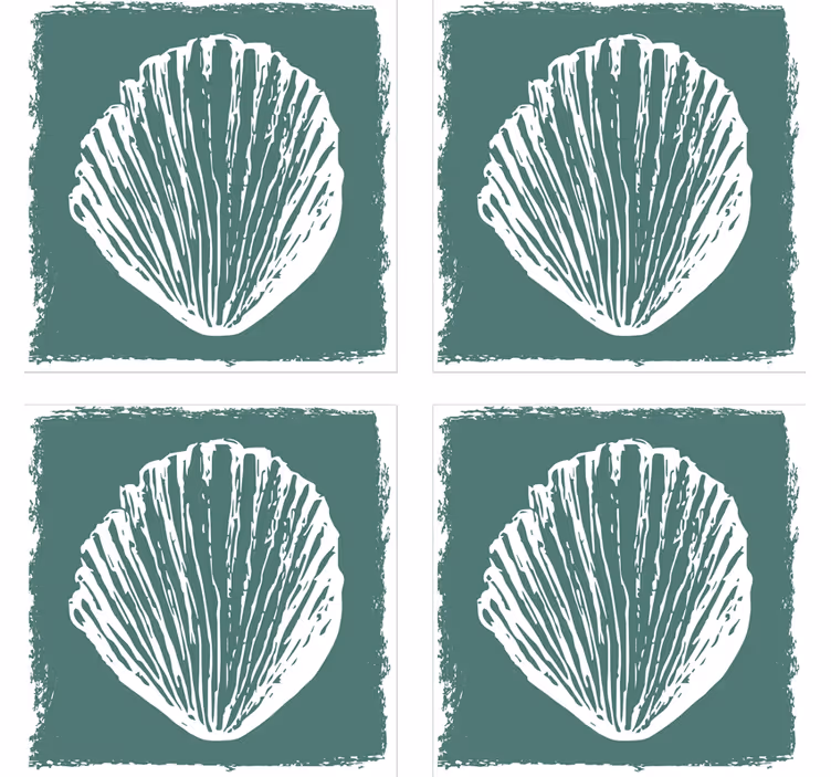 Texture coasters shell print design - TenStickers
