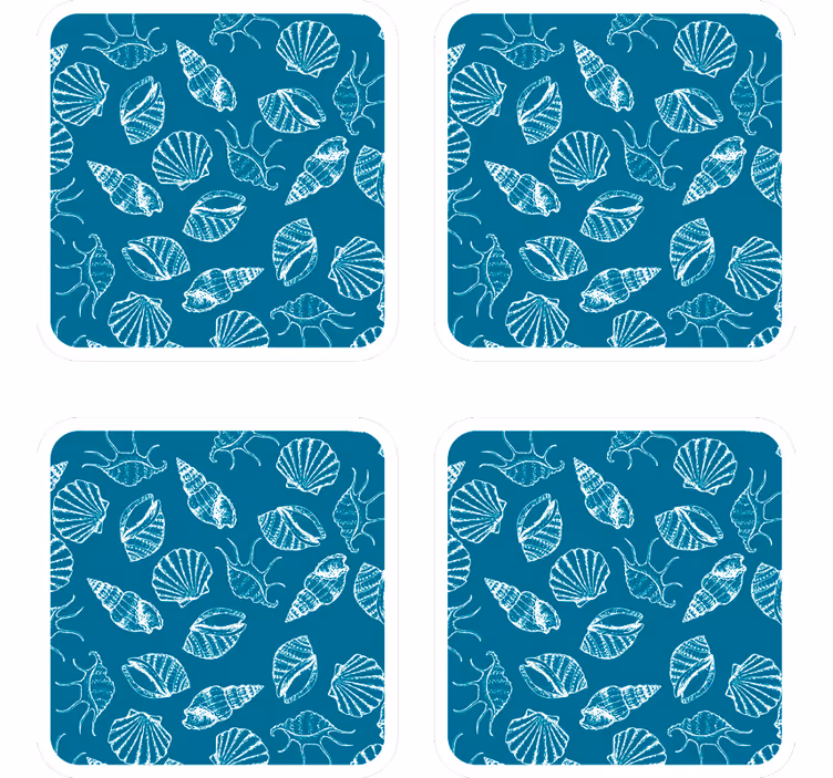 Texture coasters shell patterns design - TenStickers