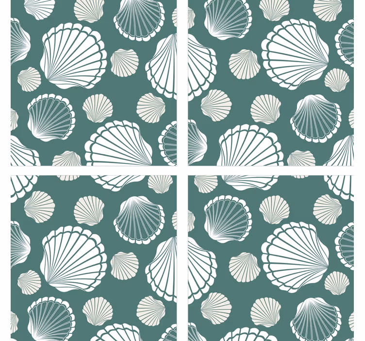 Texture coasters seashell pattern design - TenStickers