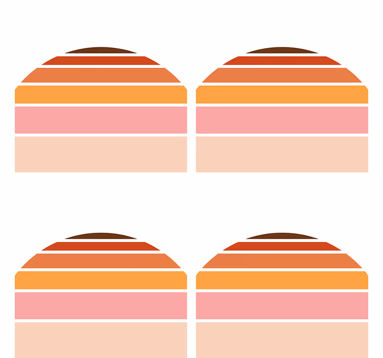Texture coasters in layered color shape - TenStickers