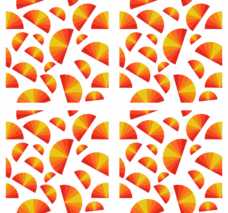 Texture coasters with geometric fan designs - TenStickers