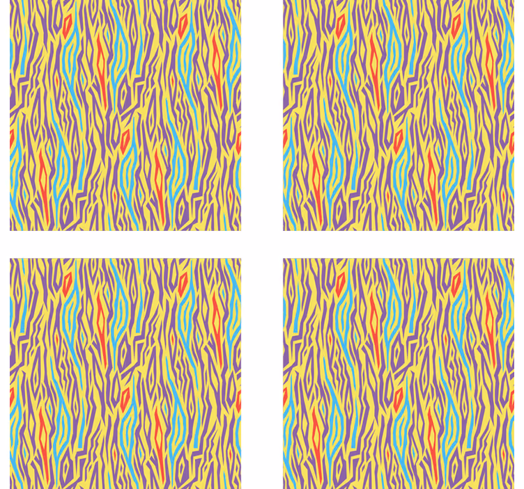 Texture coasters vibrant abstract lines - TenStickers