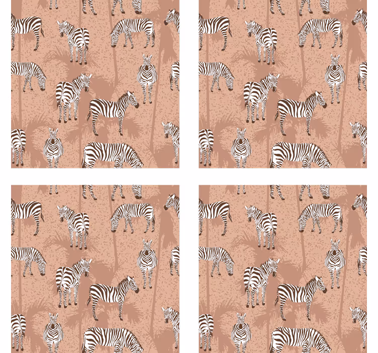 Modern coasters with zebra patterned texture - TenStickers