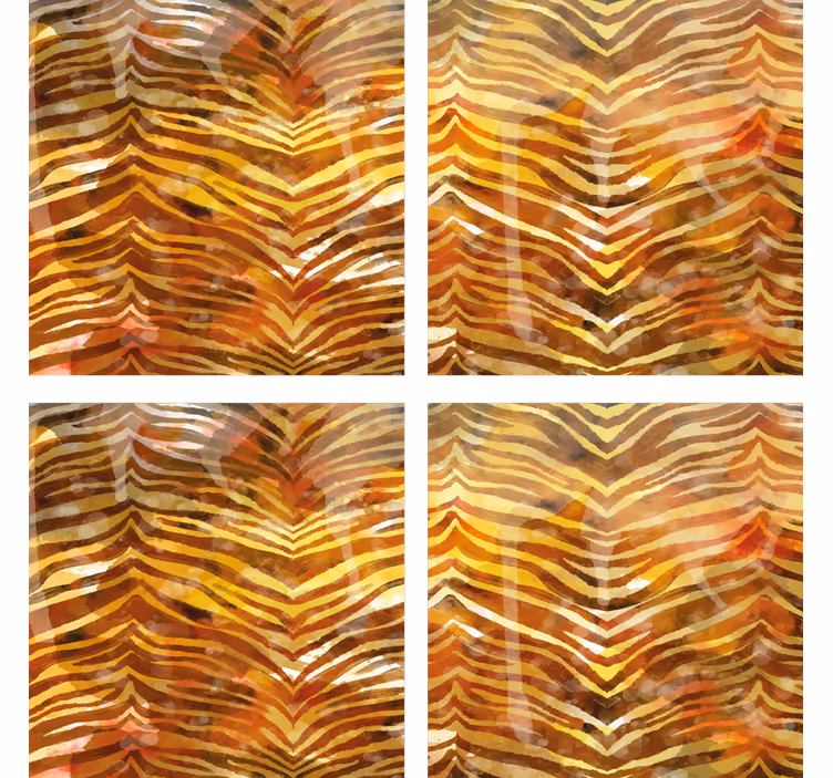 Zebra Patterned Surface texture coasters - TenStickers