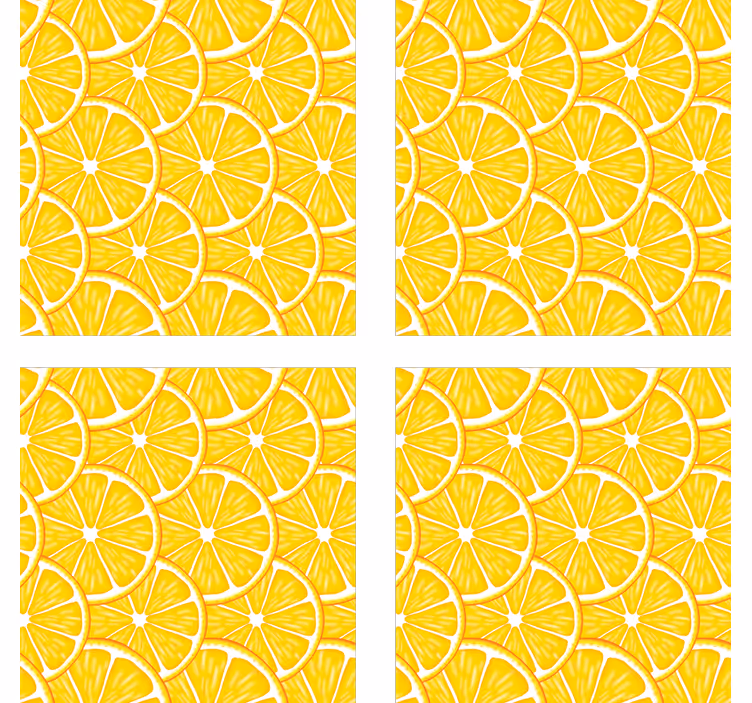 Texture coasters citrus slice design - TenStickers