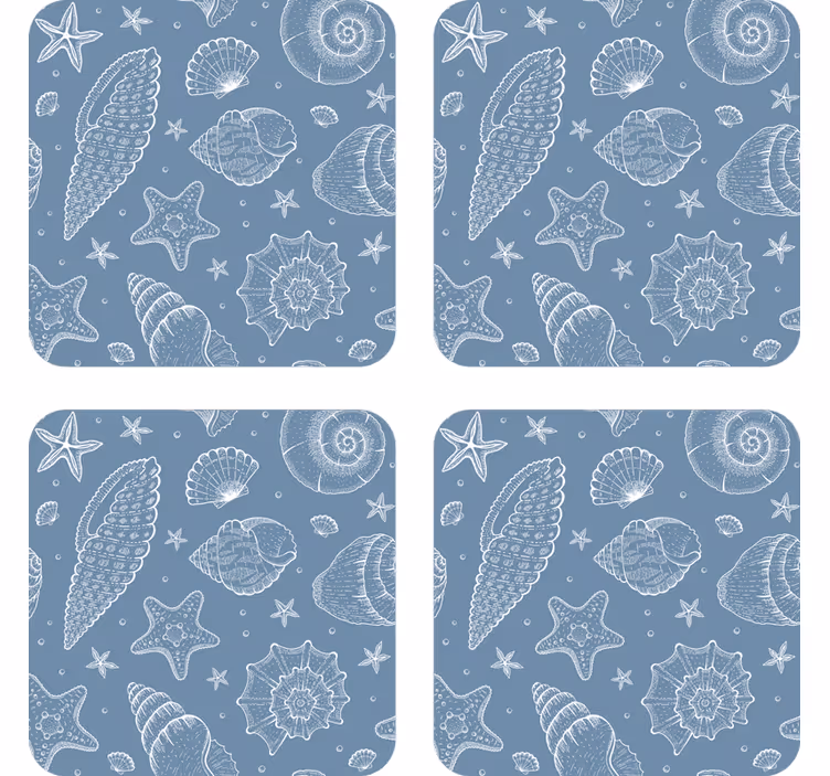 Geek coasters shells and stars design - TenStickers