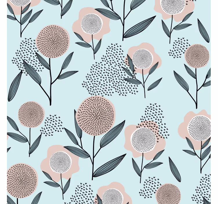 Texture coasters floral design elegance - TenStickers
